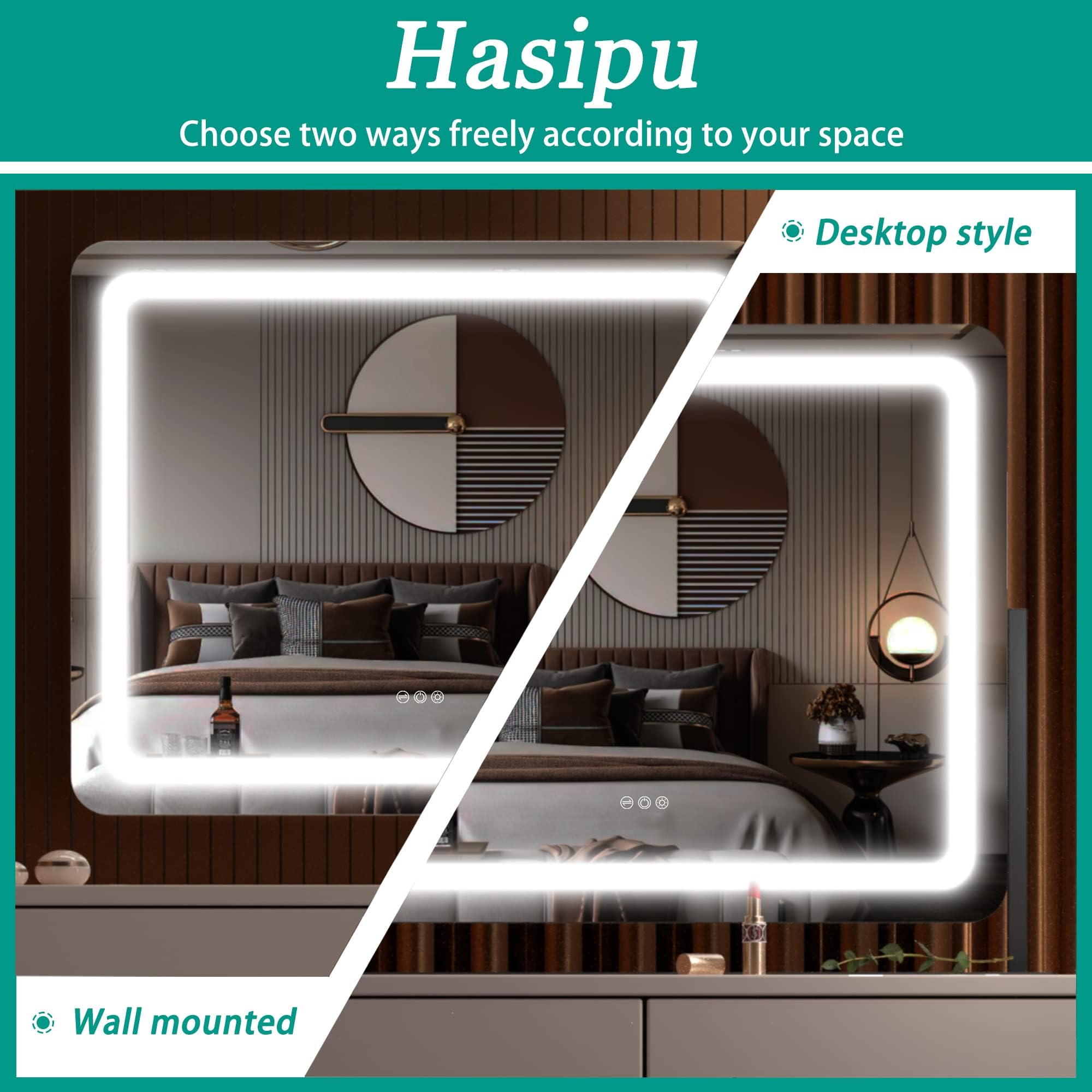 Hasipu vanity mirror highlighting 180 LED beads for bright, even illumination.