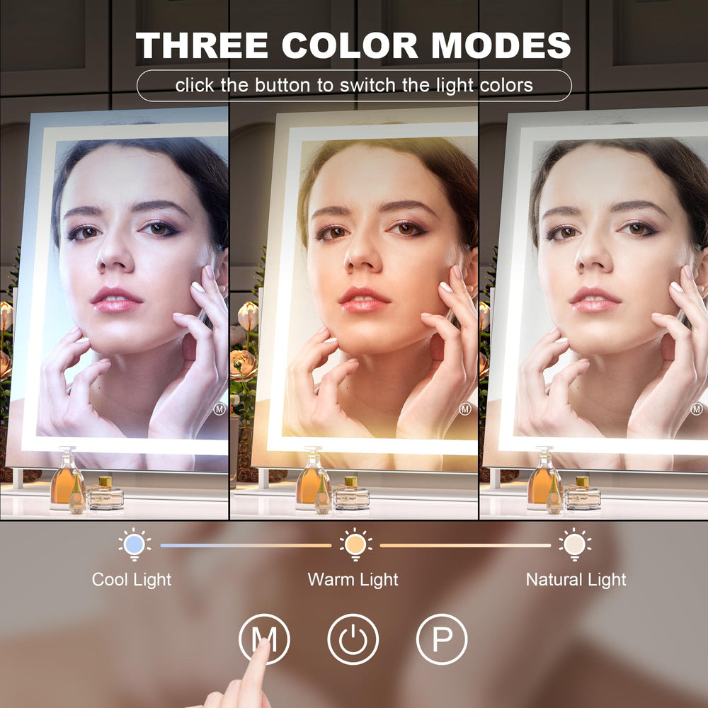 Hasipu vanity mirror 360 rotation allows optimal angle for precise application