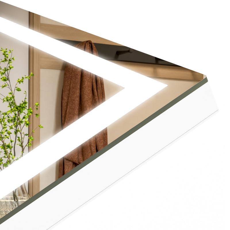 Hasipu vanity mirror aluminum frame delivers durable, premium support.