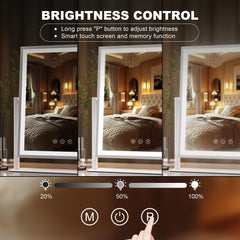 Hasipu vanity mirror features a sturdy aluminum frame for durable daily use