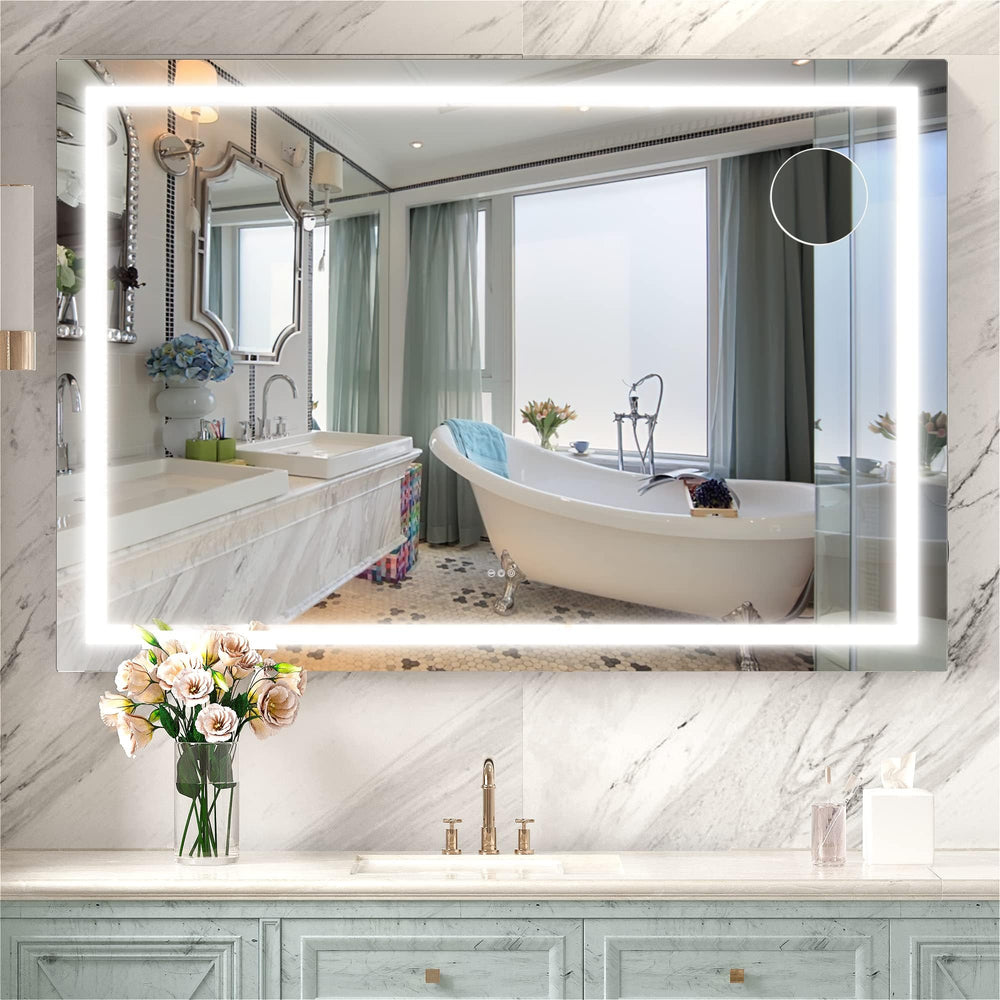 Hasipu square black vanity mirror design for modern bathrooms