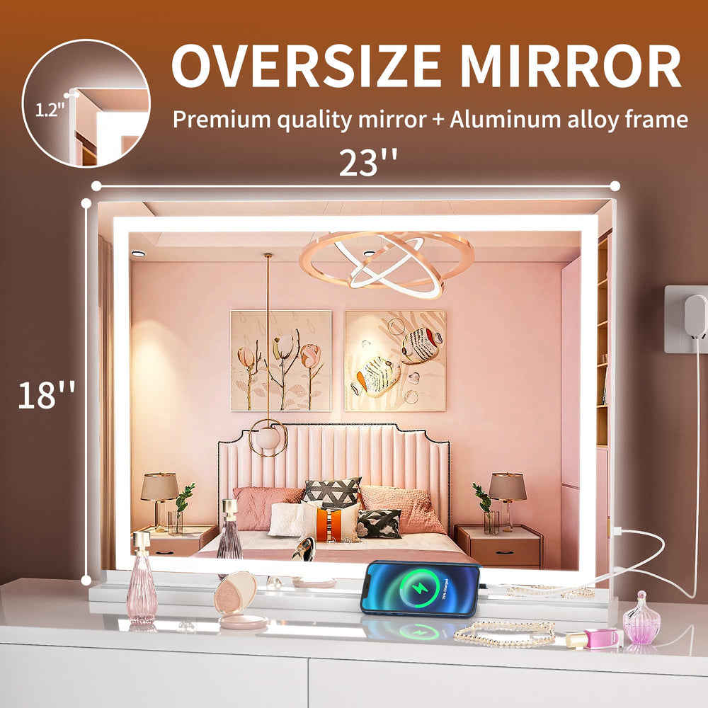 Hasipu vanity mirror dimmable LEDs demonstrate adjustable brightness for different tasks.