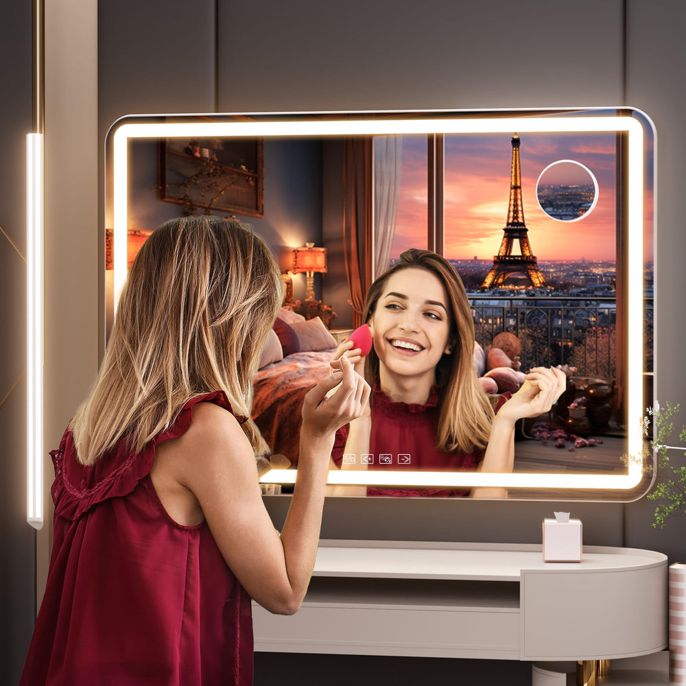 Hasipu vanity mirror LED illumination with triple modes for accurate lighting.