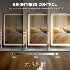 Hasipu vanity mirror color modes adapt warm, natural, cool lighting for tasks