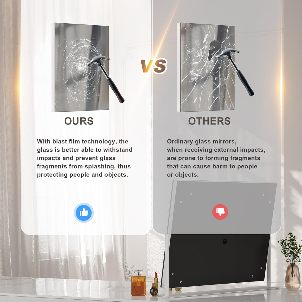 Hasipu vanity mirror memory function recalls your preferred brightness