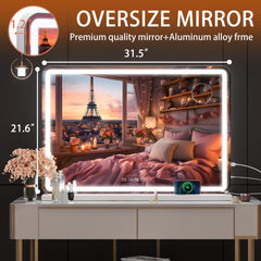 Hasipu vanity mirror memory function recalls last lighting setting.