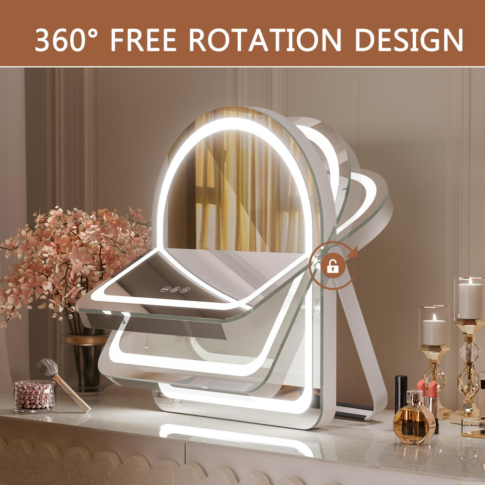 Hasipu vanity mirror smart touch control keeps brightness and color at your fingertips