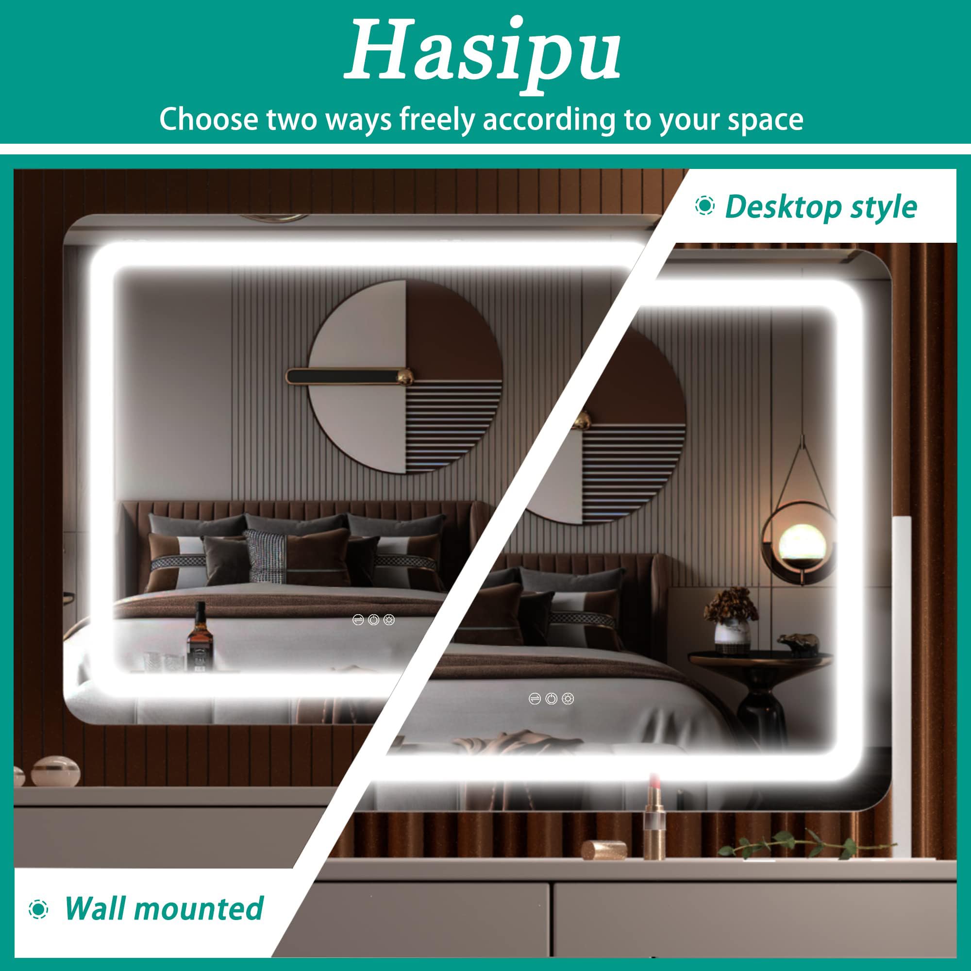 Hasipu vanity mirror USB charging port powers devices during routines.