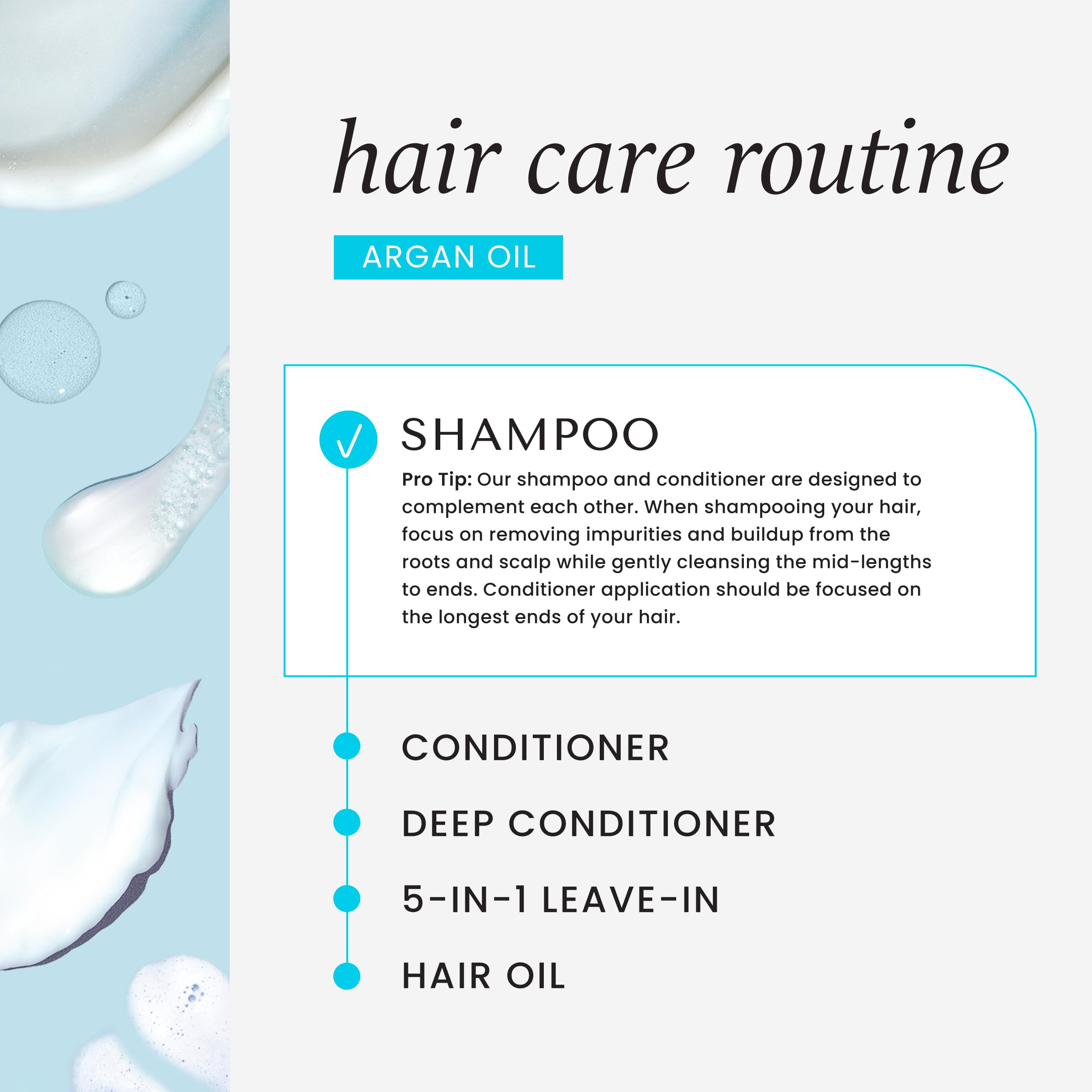 HASK Argan Oil Repairing Conditioner glossing hair with softness.