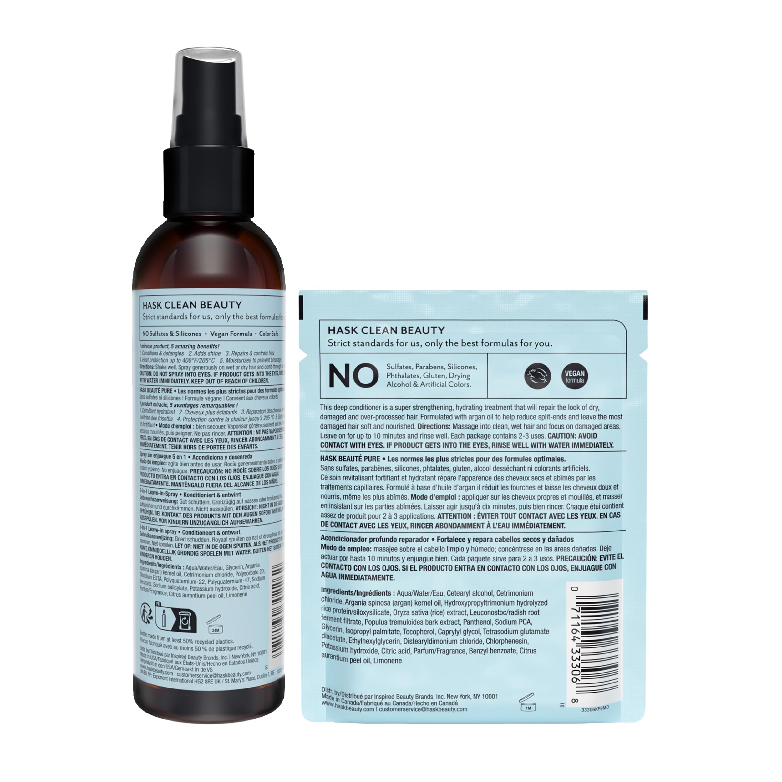 HASK Argan Oil Gluten-Free Formula for sensitive routines.