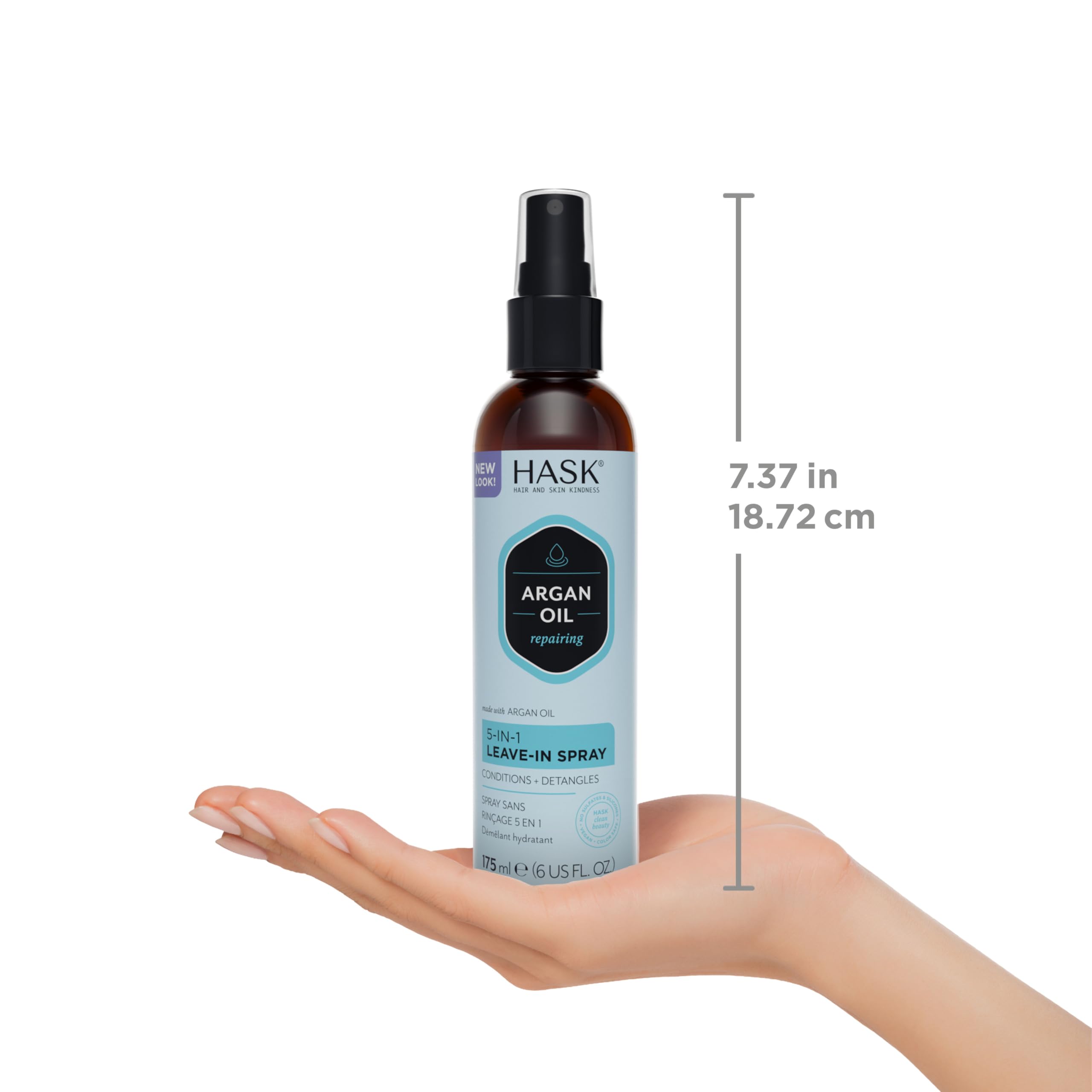 HASK Argan Oil close-up highlights argan oil ingredients.</