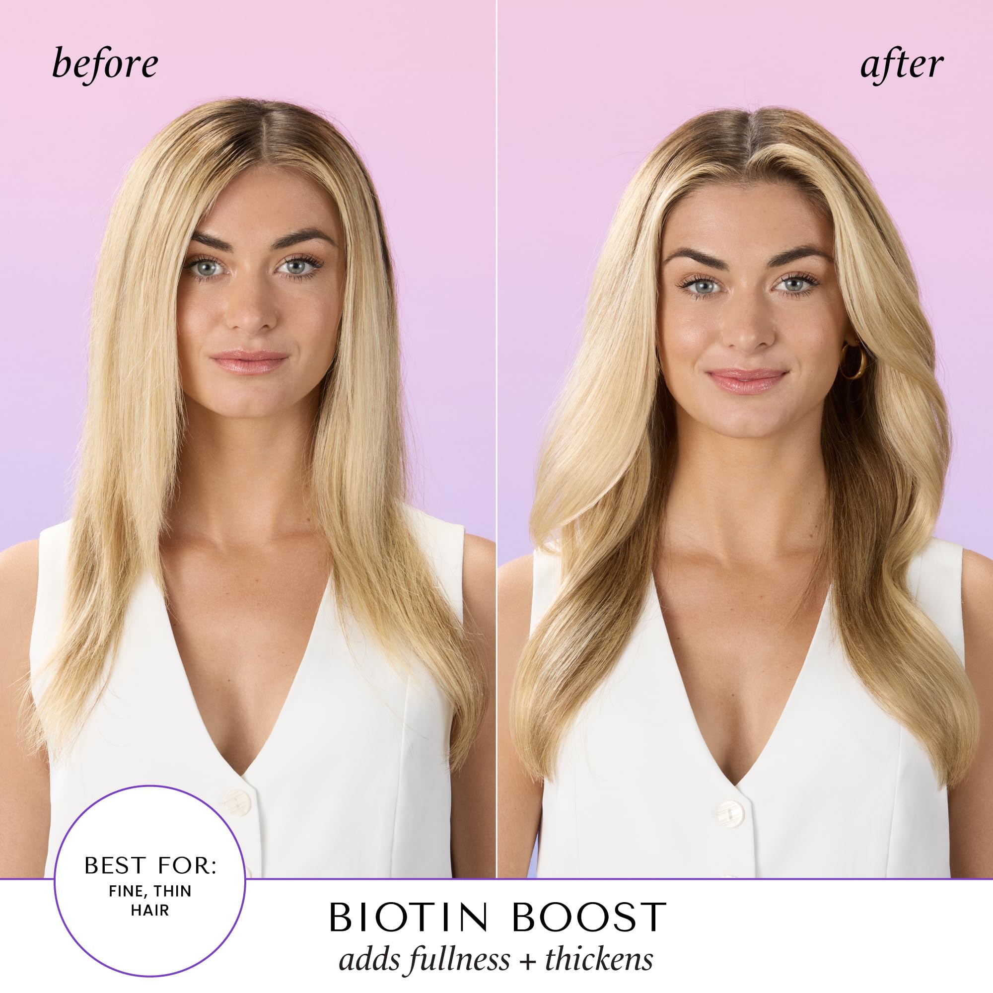 HASK Biotin Boost Conditioner bottle hints at strengthening thicker strands