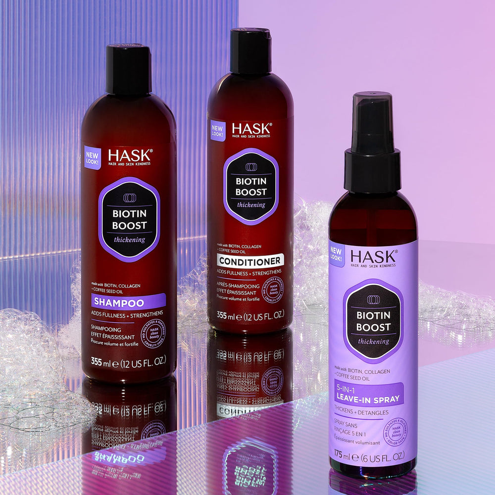 HASK Biotin Boost herbaceous scent scene signals refreshing grooming ritual