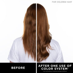HASK Color Care Conditioner bottle highlights detangling and color protection.