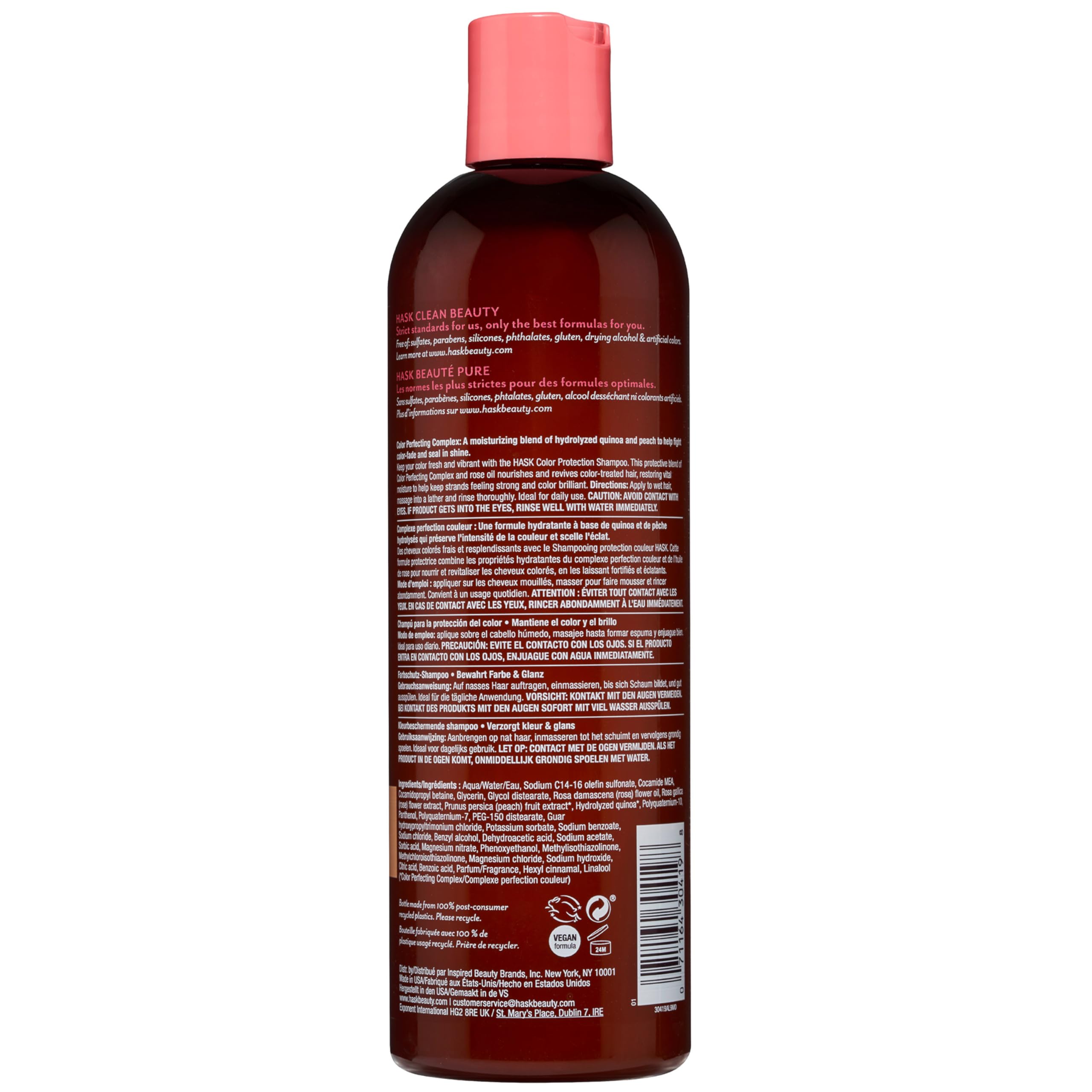 HASK Color Care set flat lay highlights two 12 oz bottles.
