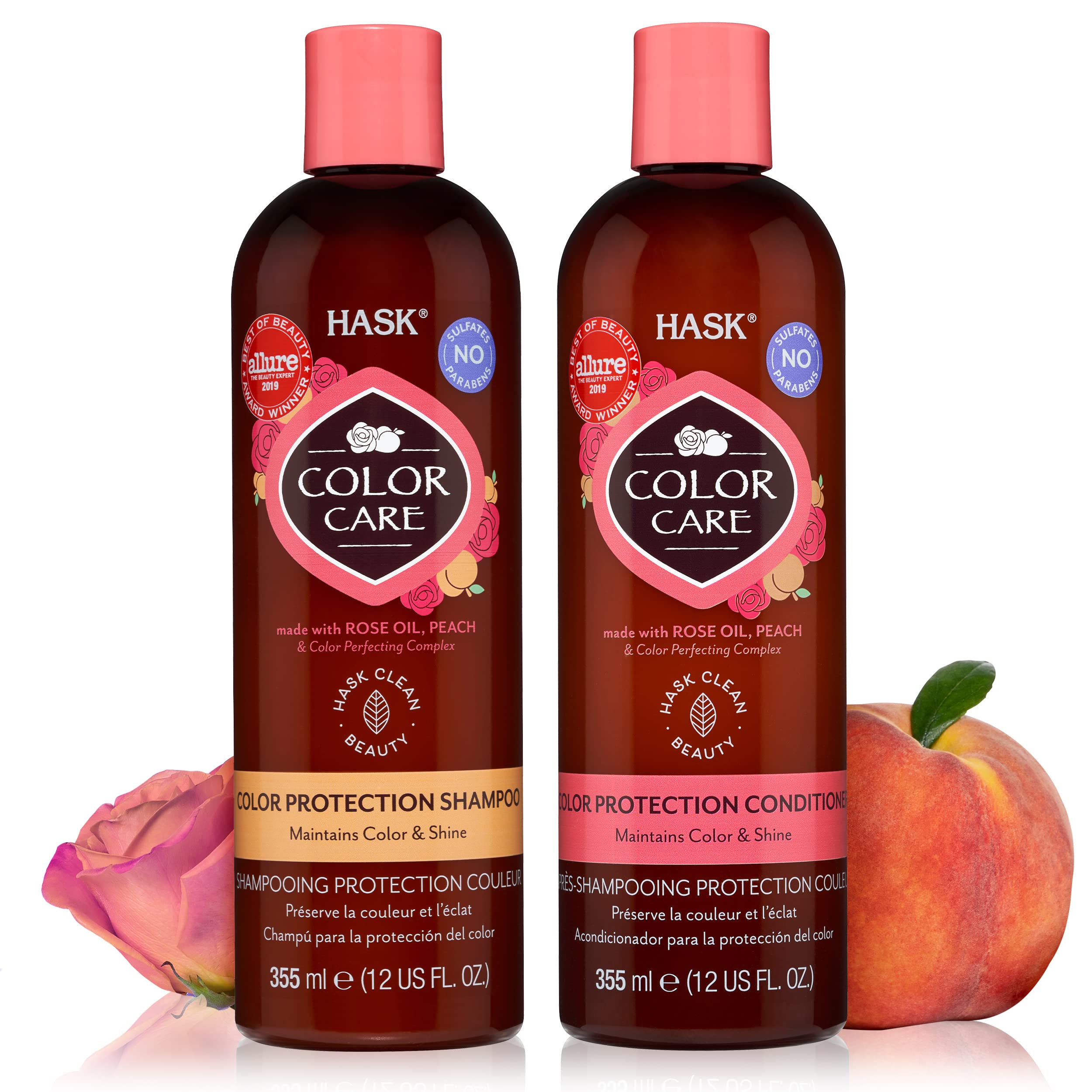 HASK Color Care Shampoo bottle for color treated hair offers color safe cleansing.