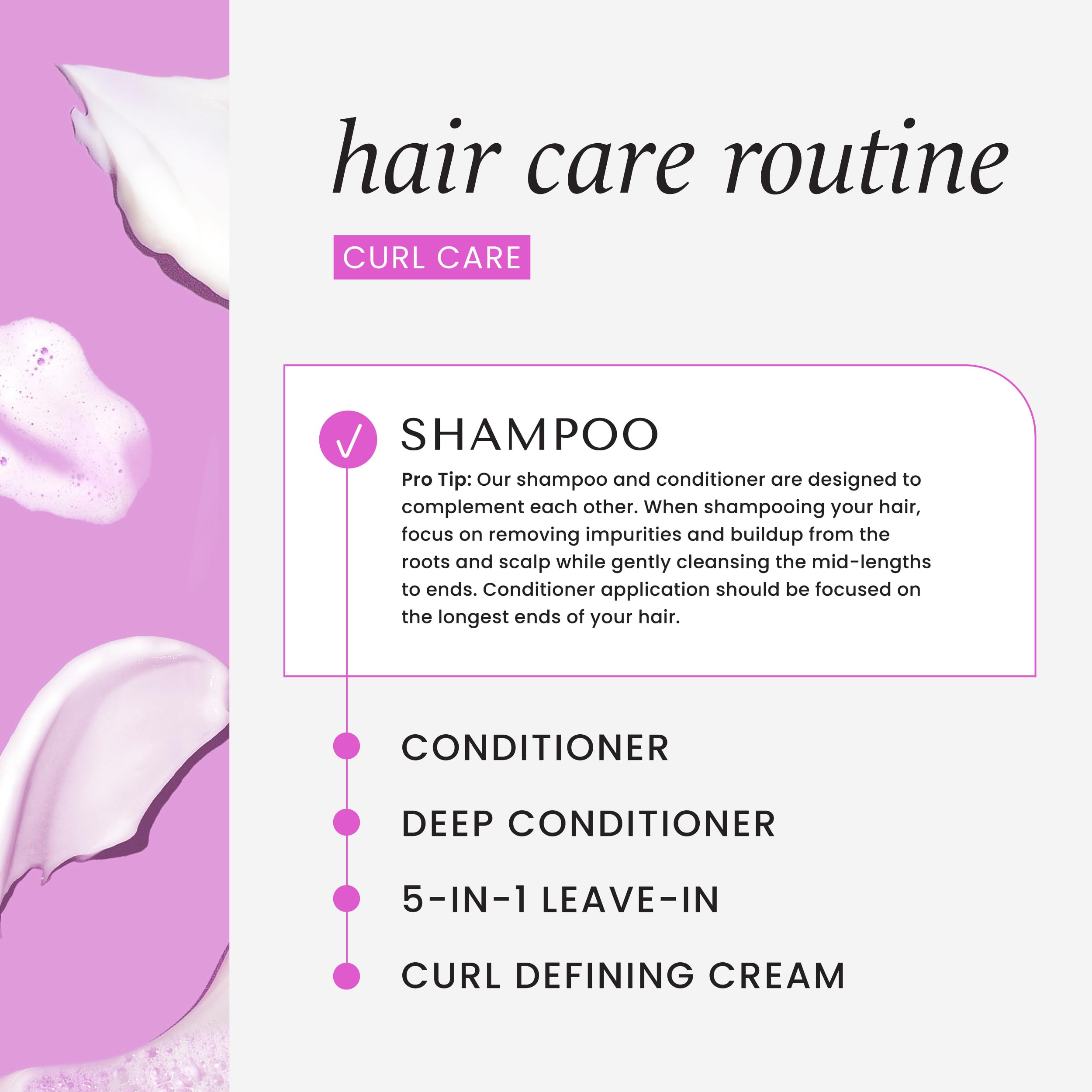HASK conditioner-satin-soft hair texture after use.