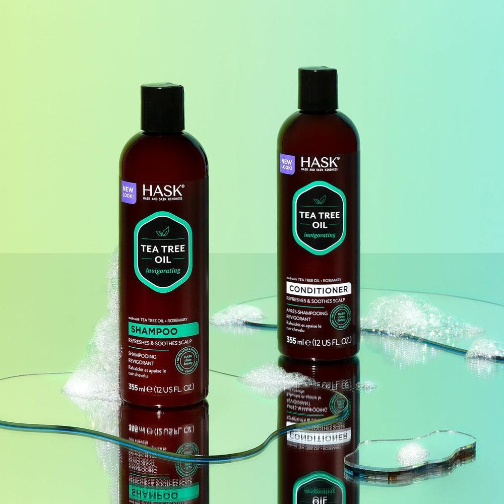 HASK cruelty-free logo close-up reinforces animal-friendly haircare choice