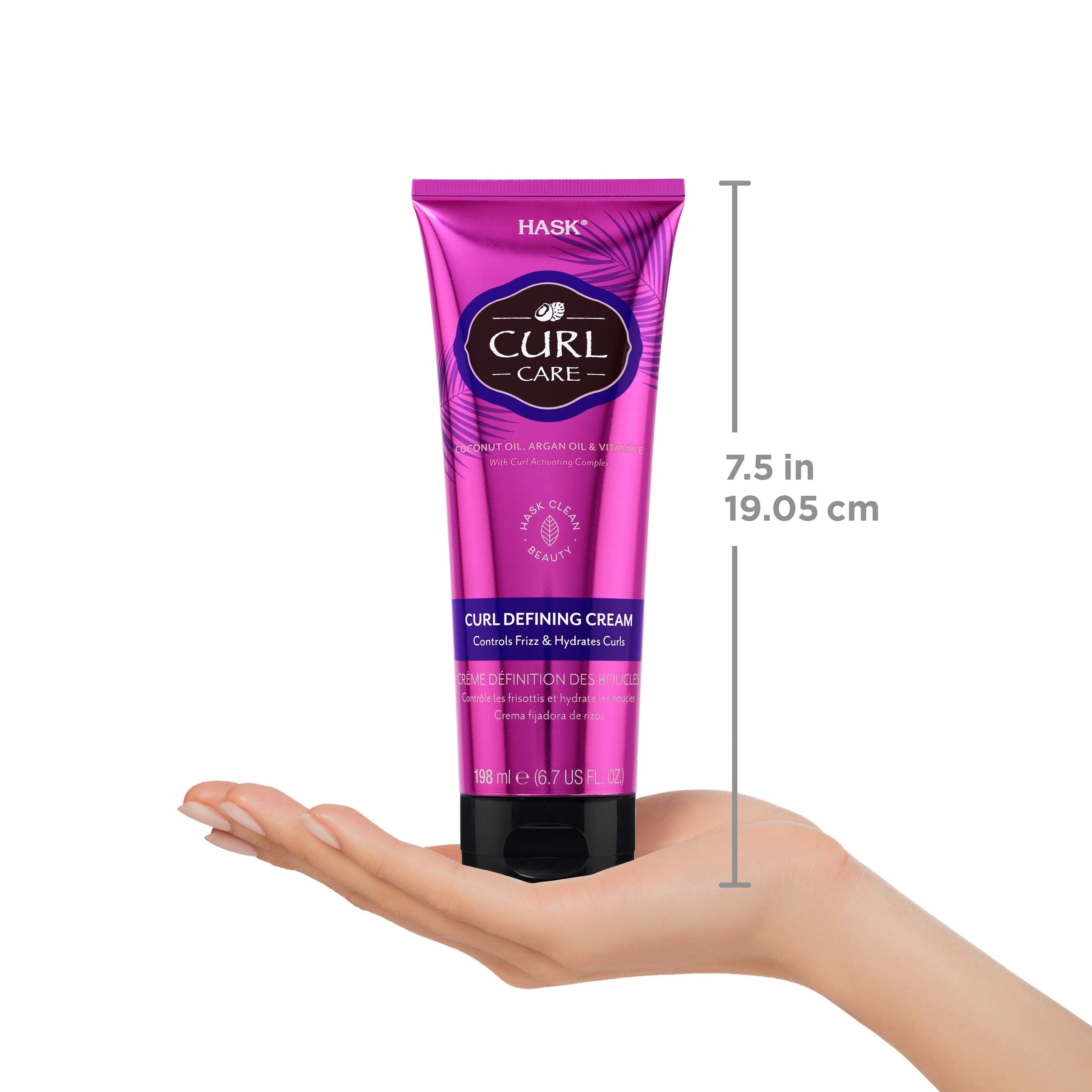HASK Curl Care Defining Cream texture closeup reveals smooth, lightweight cream.