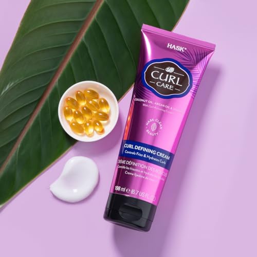 HASK Curl Care Defining Cream packshot highlights two-piece bundle value.