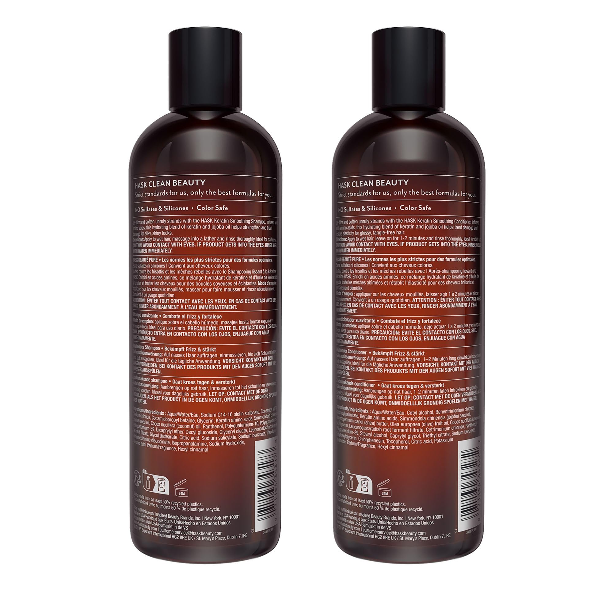 HASK Keratin Smoothing routine setup for daily hair care and frizz prevention.