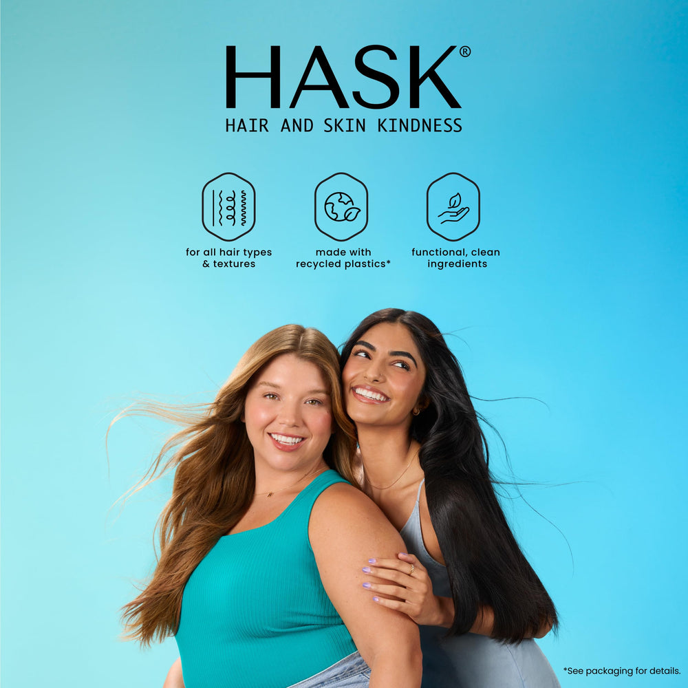 HASK Macadamia Oil cruelty-free logo confirms ethical, color-safe care