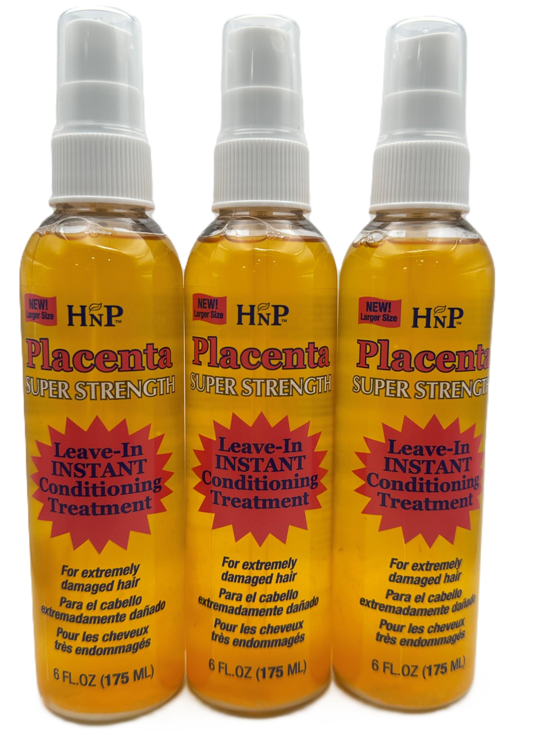 HASK Placenta leave-in conditioning bottle for silky detangling and smooth styling.