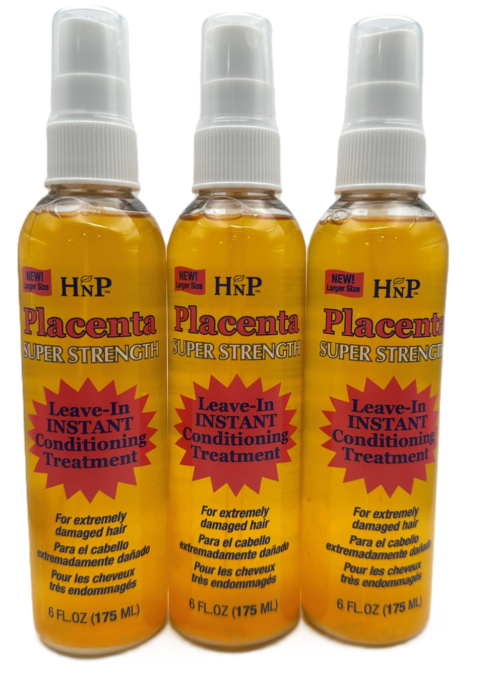 HASK Placenta leave-in conditioning bottle for silky detangling and smooth styling.