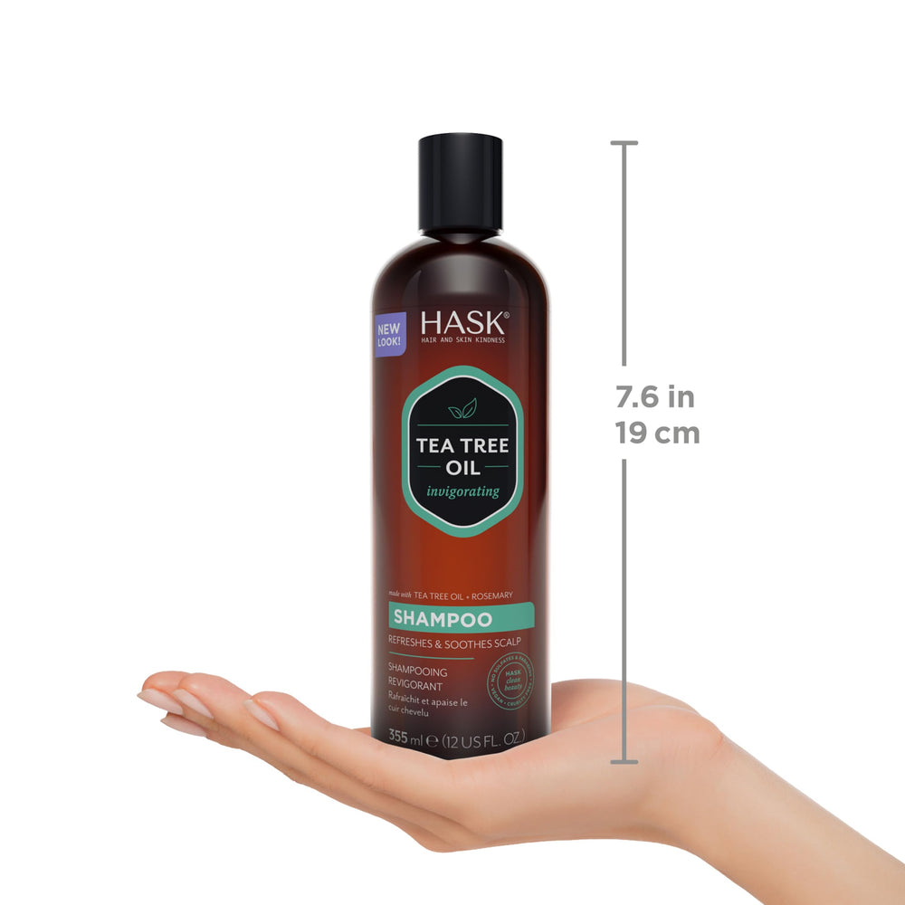 HASK scalp refresh application shows massage to lift buildup