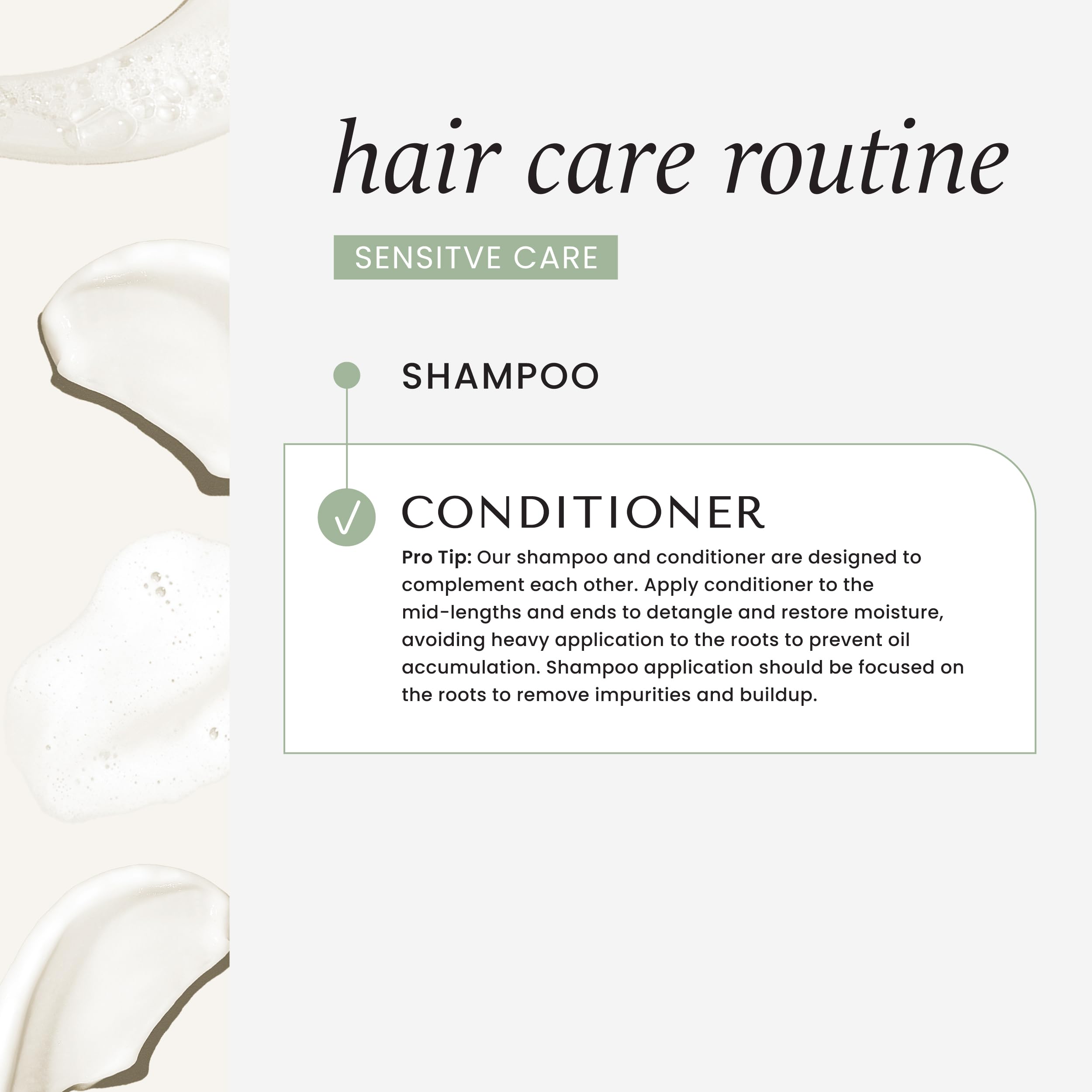 HASK Sensitive Care Hair after-use—soft, shiny, frizz-free results.