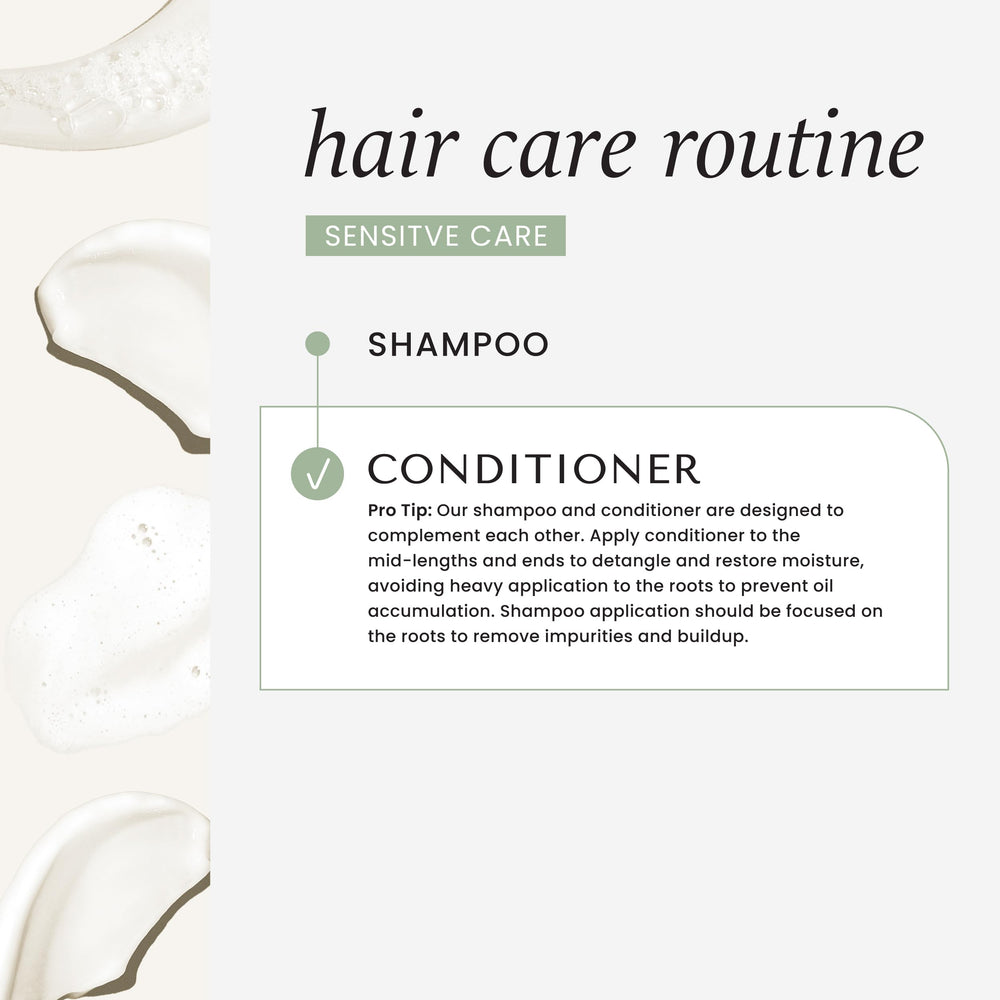 HASK Sensitive Care Hair after-use—soft, shiny, frizz-free results.