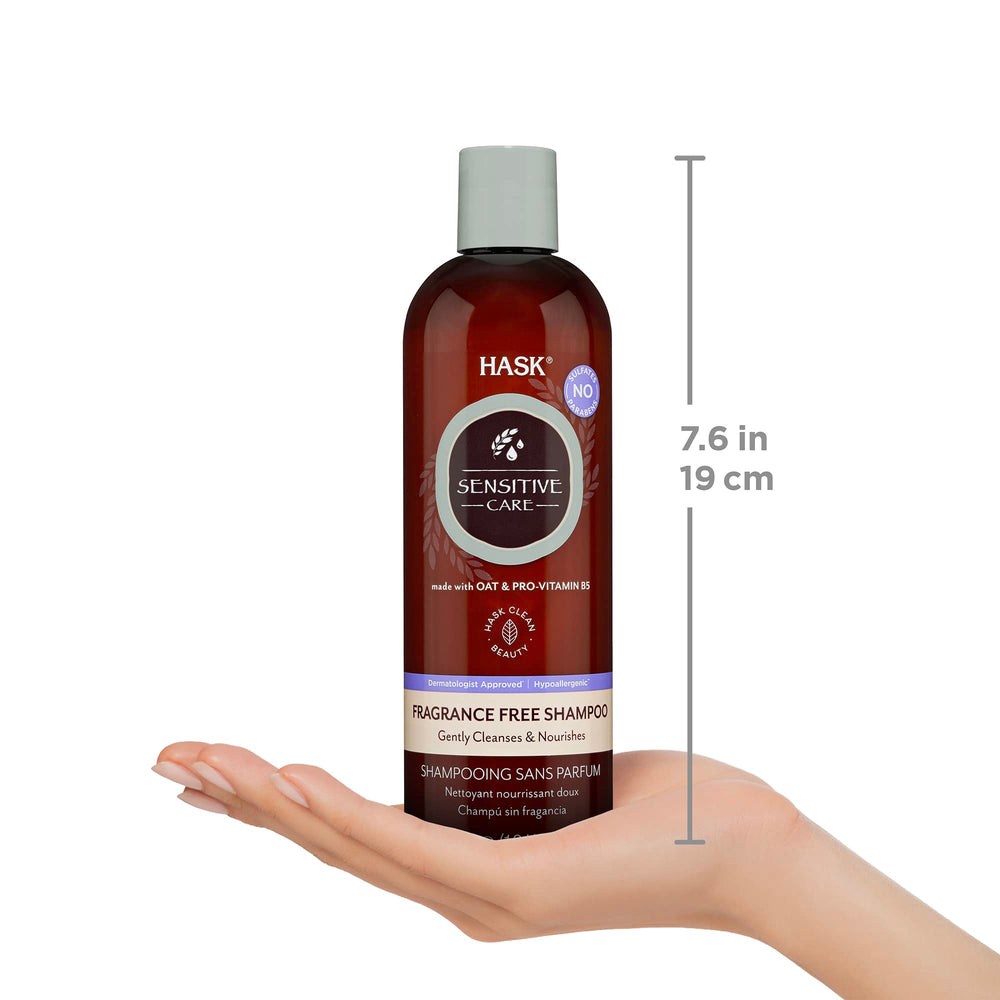 HASK oat extract illustration—soothing botanicals for scalp comfort.