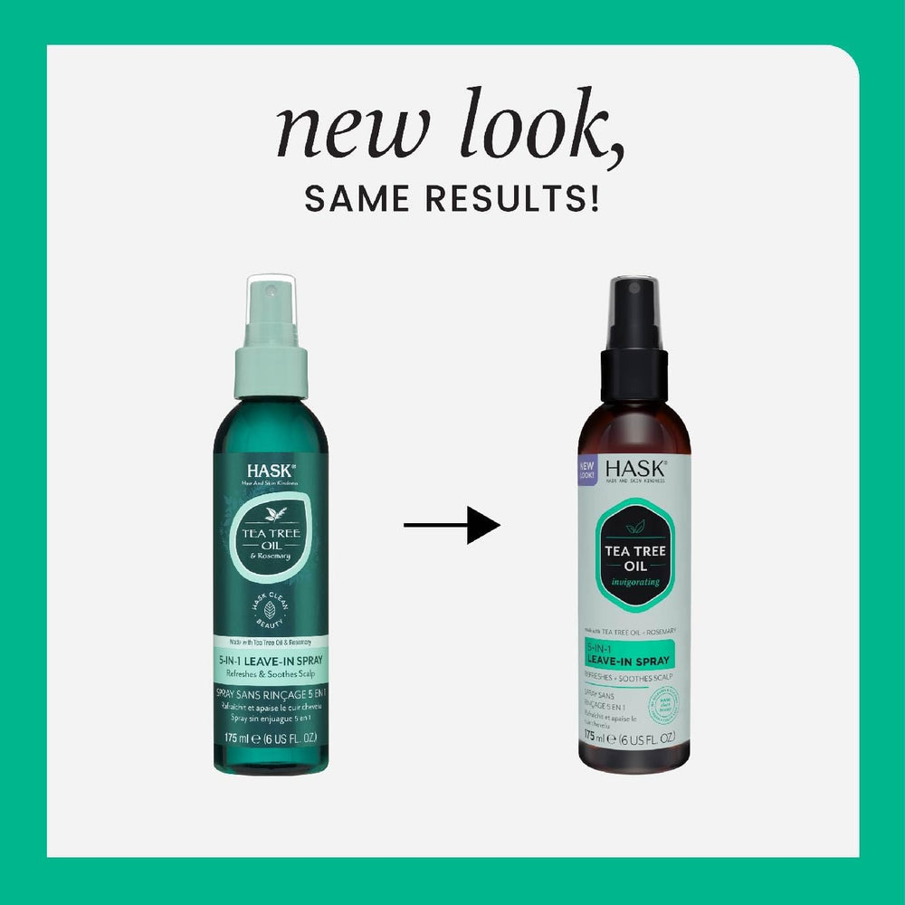 HASK Tea Tree Oil 5-in-1 Leave-In spray mist for lightweight moisture and styling
