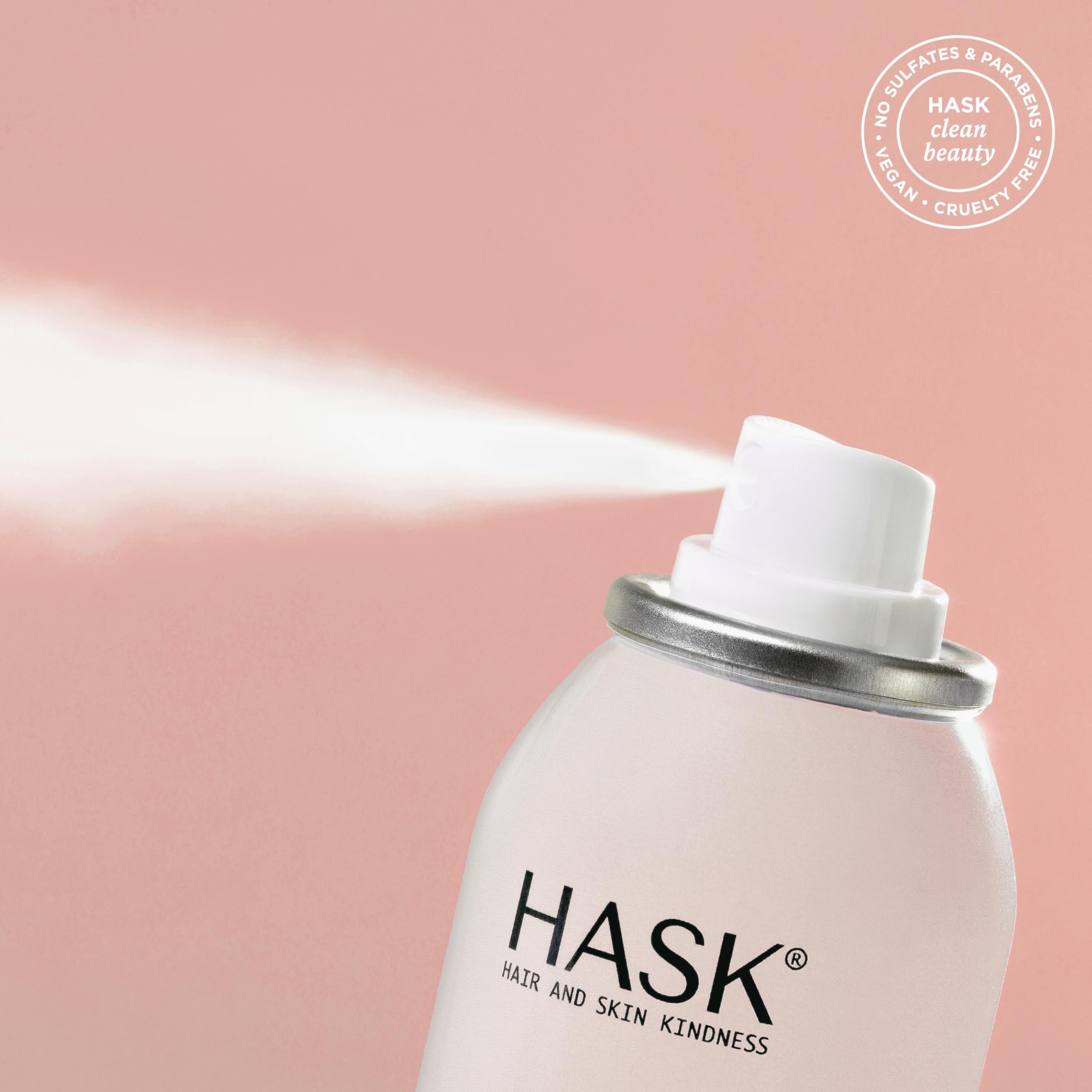 HASK rice starch absorbs oil to mattify roots and refresh look.