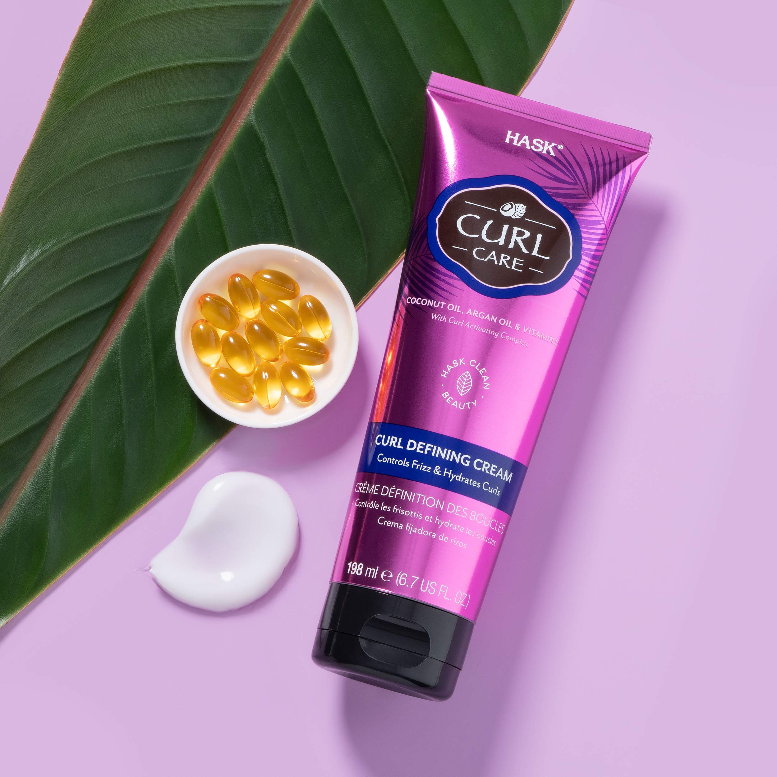 HASK vegan cruelty-free badge with product signals clean beauty.