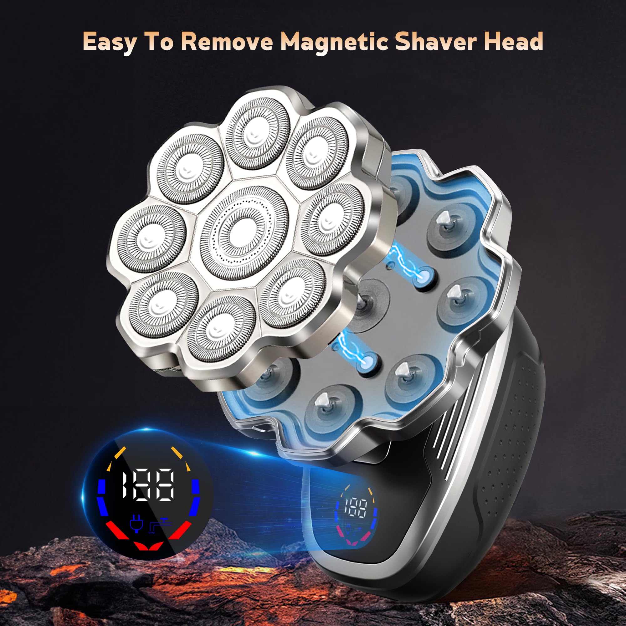 Haslife wet-dry IPX6 shaver suitable for shower foam use and dry touch-ups