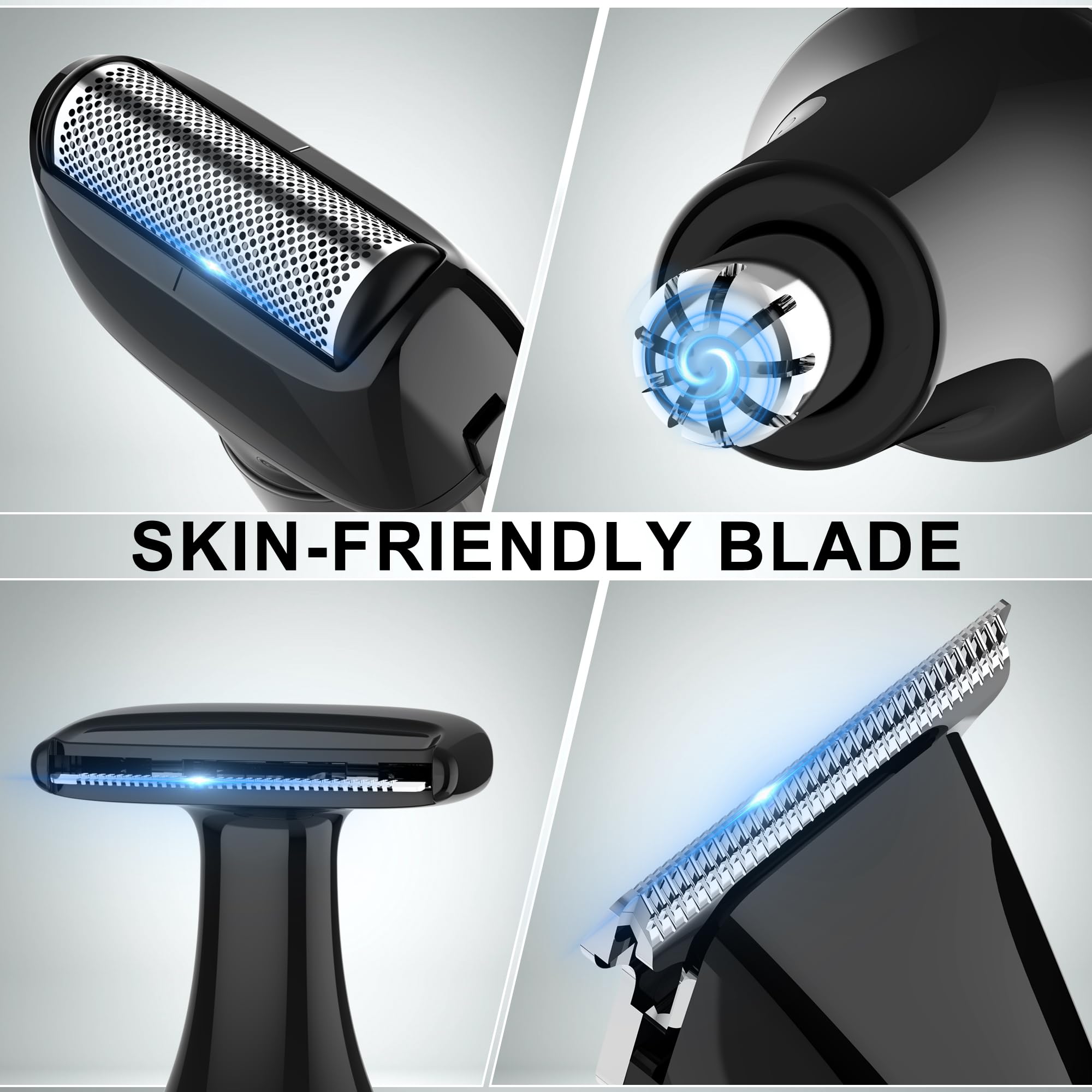 Hatteker back shaver extension arm 180-degree angle for easy reach.