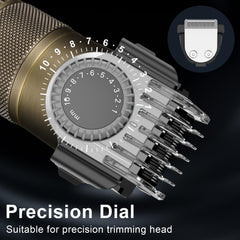 Hatteker beard-length dial 1-10mm demonstrating versatile styling options.