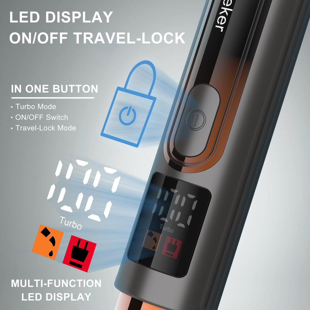 Hatteker body hair trimmer tackling back and arms comfortably.