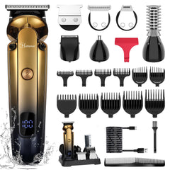 Hatteker men's grooming kit with T-blade trimmer for precise lines and edging.