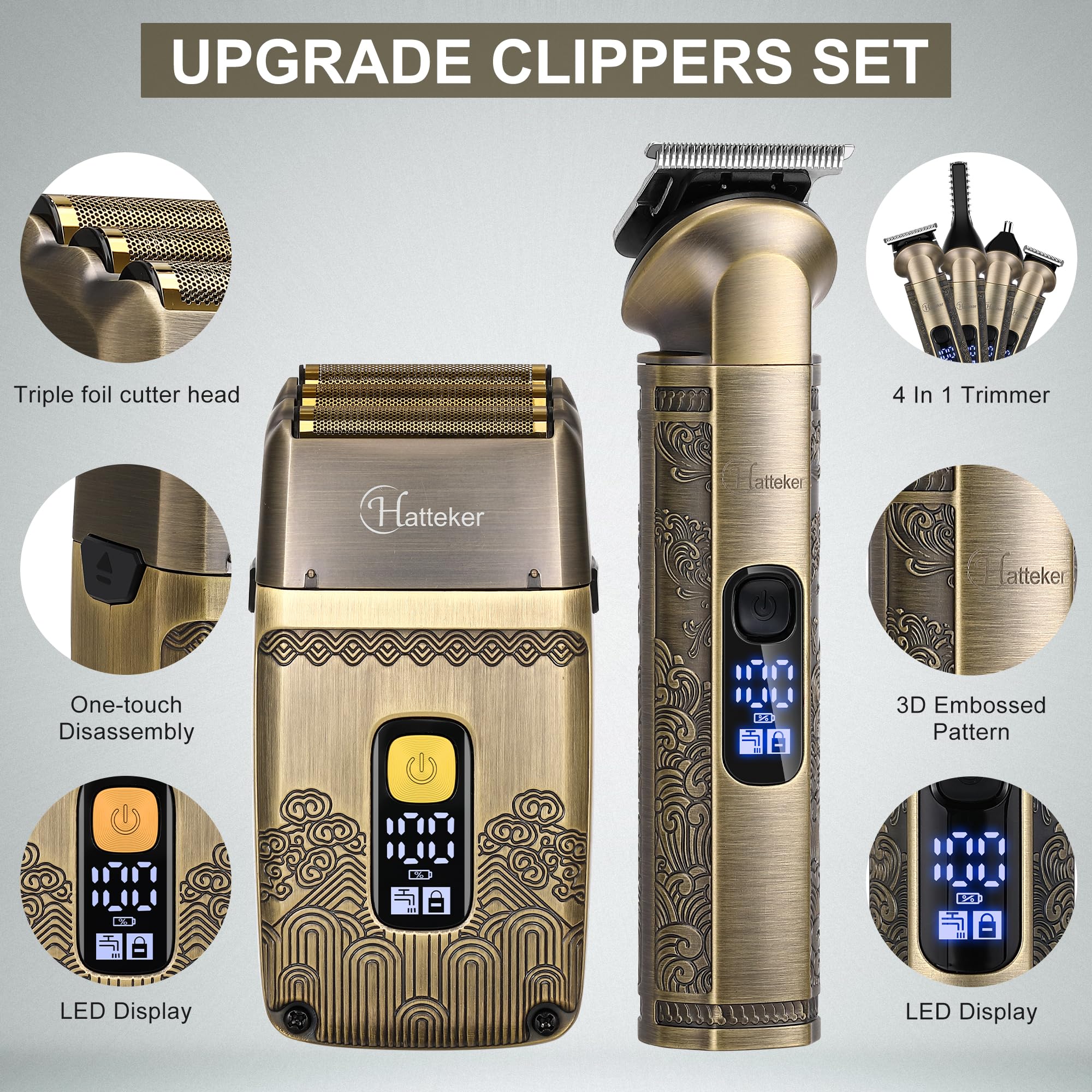Hatteker nose-ear trimmer for safe nose and ear hair removal