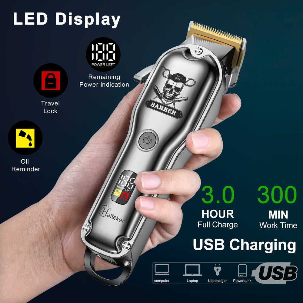 Hatteker Pro Hair Clipper in use delivers quiet, efficient professional results