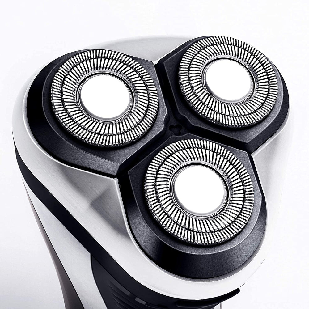 hatteker rotary shaver face-contour close-up for precise coverage