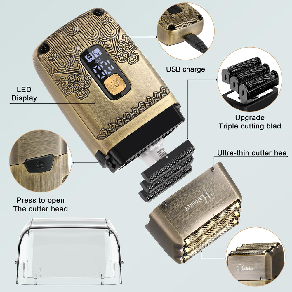 Hatteker T-blade detail trimmer provides ultra-precise shaping and edge work
