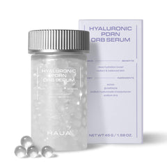 HAUA Hyaluronic PDRN Orb Serum bottle front for deep hydration and radiant skin