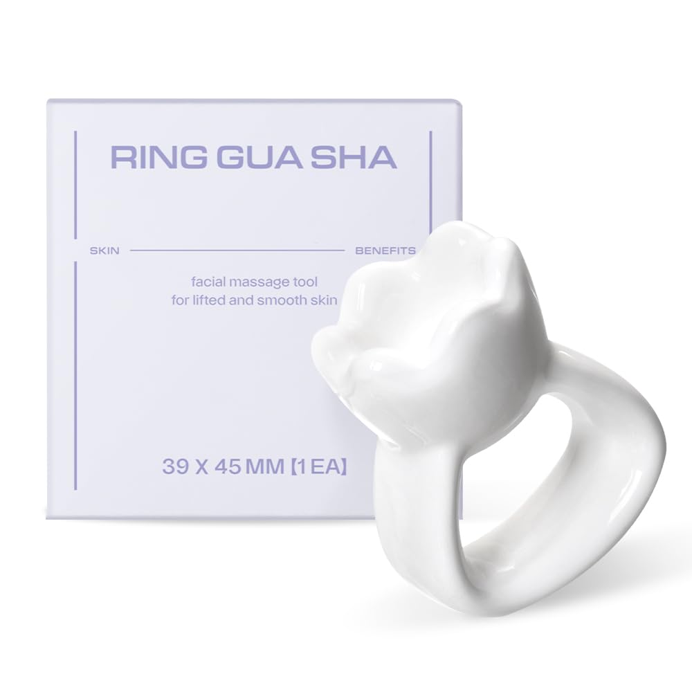 HAUA Ring Gua Sha ceramic glide for smooth facial massage