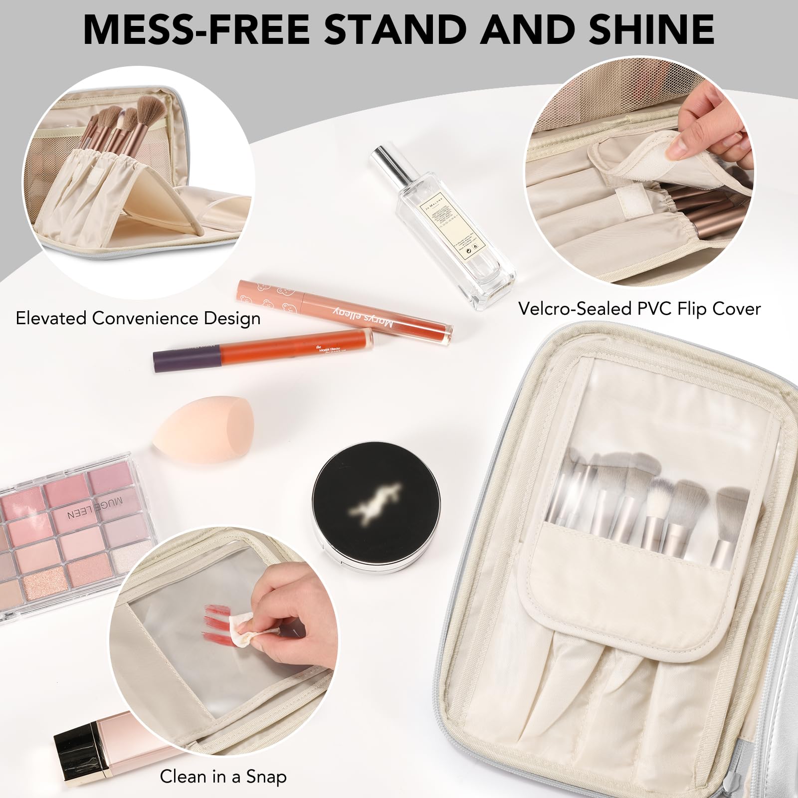 HauteHues brush holder standup keeps brushes organized and accessible