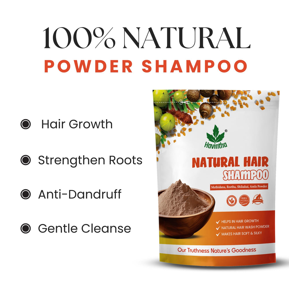 Havintha hair wash lather and rinse demonstrates gentle cleansing for all hair types.