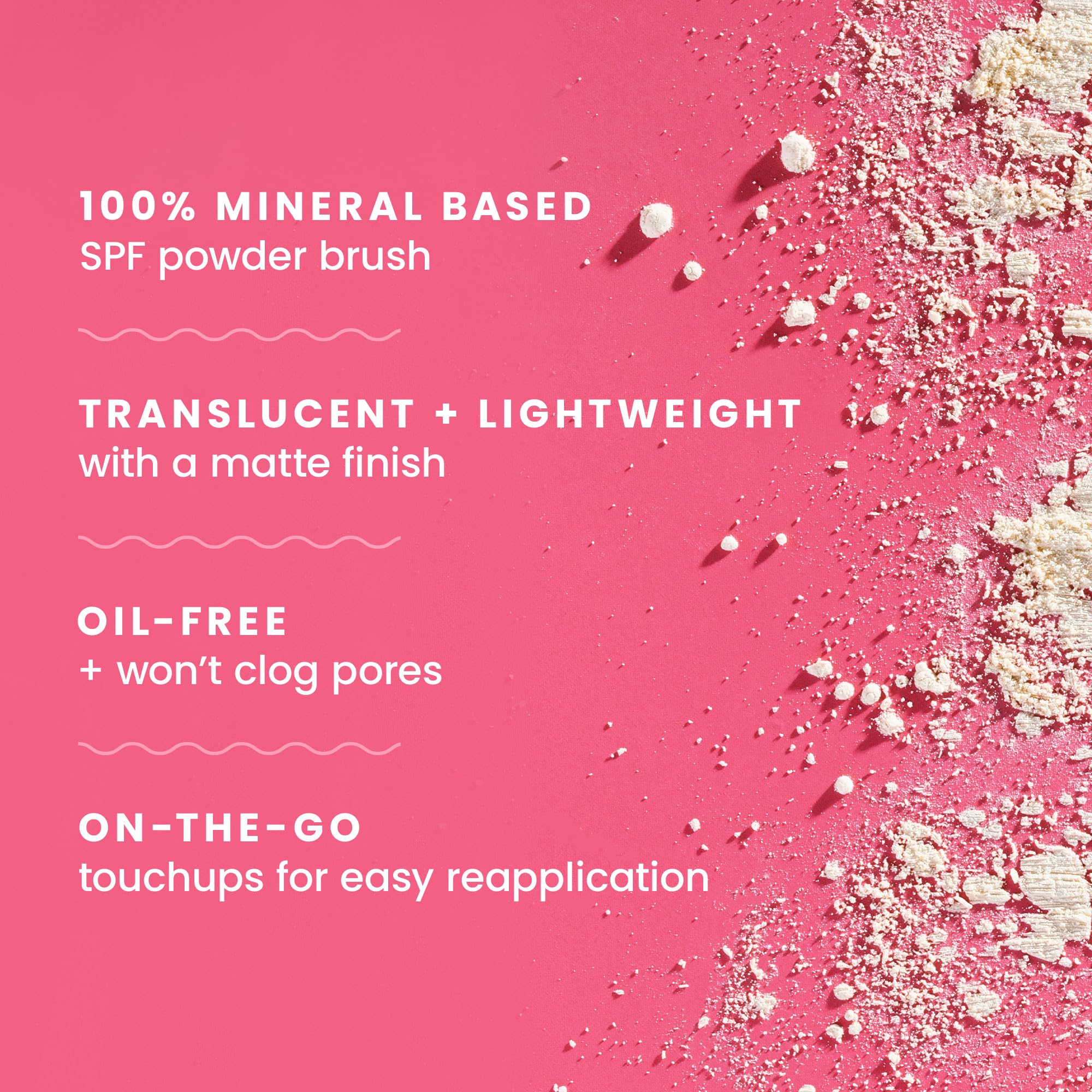Hawaiian Tropic Mineral Powder Sunscreen Brush acts as primer under makeup.