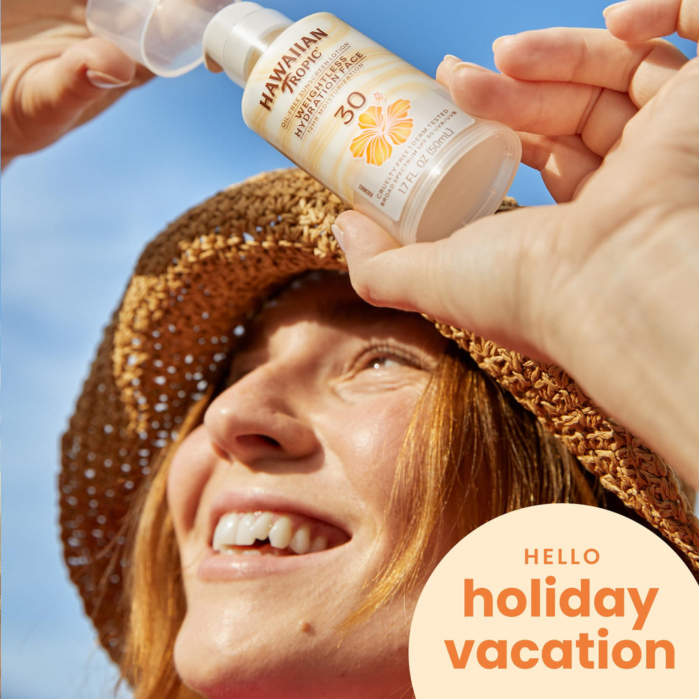Hawaiian Tropic SPF 30 broad-spectrum protection on the skin